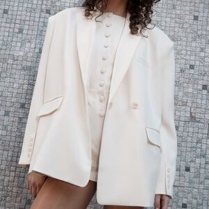 NastyGal Essentials Tailored Oversized Double Button Blazer